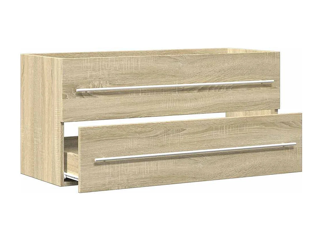 Armoire d'évier Chêne sonoma 100x38,5x48 cm Aggloméré