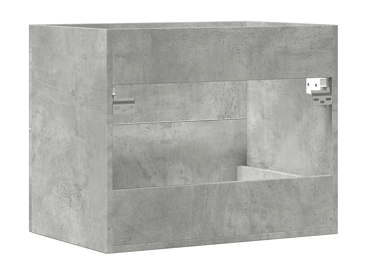 Mobile lavabo grigio cemento 60x38,5x48 cm in truciolare