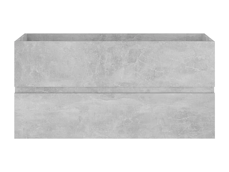 Betongrijze spoelbakkast 90x38,5x45 cm bewerkt hout