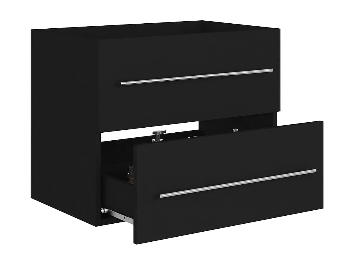 Mobile lavabo nero 60x38,5x48 cm in legno ingegnerizzato