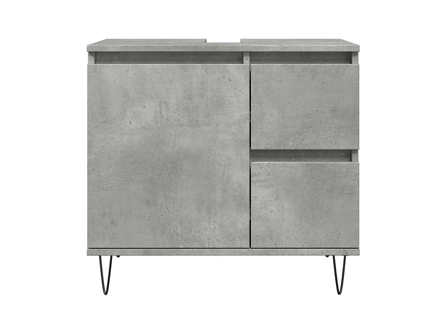 Betongrijs badkamer wastafelmeubel 65x33x60 cm
