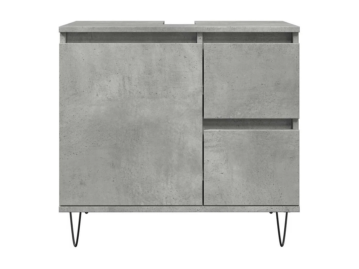 Mobile lavabo da bagno grigio cemento 65x33x60 cm