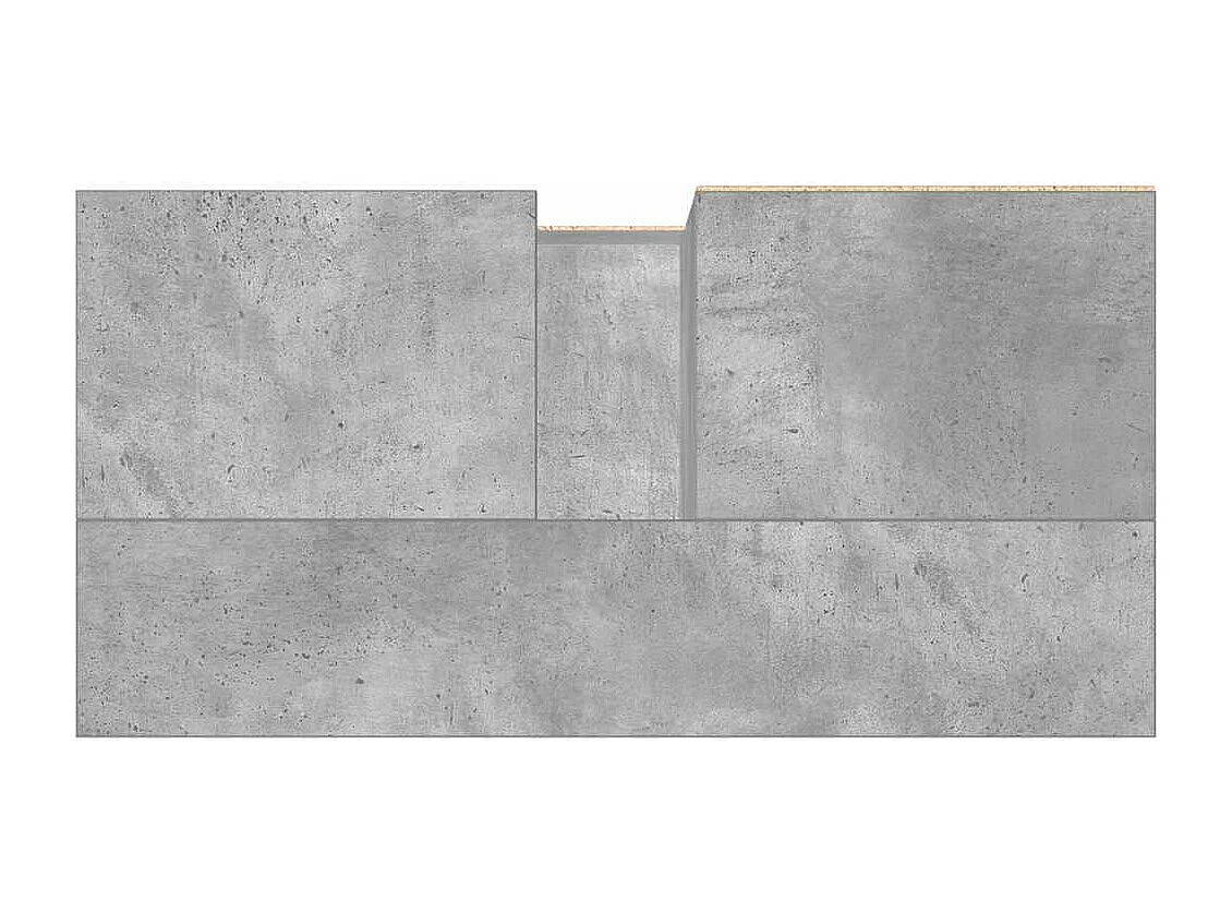 Mobile lavabo da bagno grigio cemento 65x33x60 cm