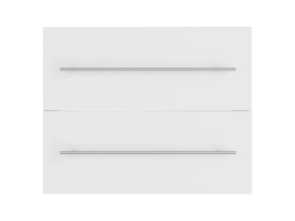 Witte spoelbakkast 60x38,5x48 cm bewerkt hout