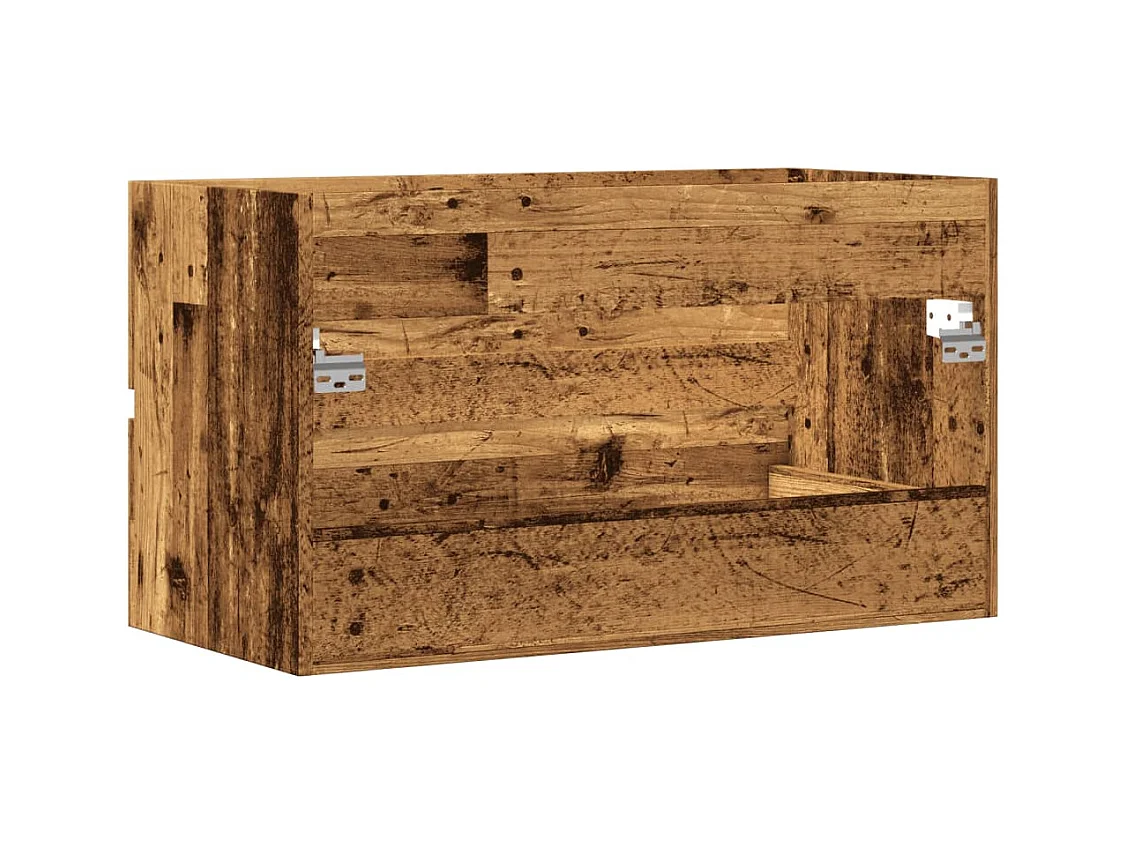 Oude houten spoelbakkast 90x38,5x45 cm bewerkt hout