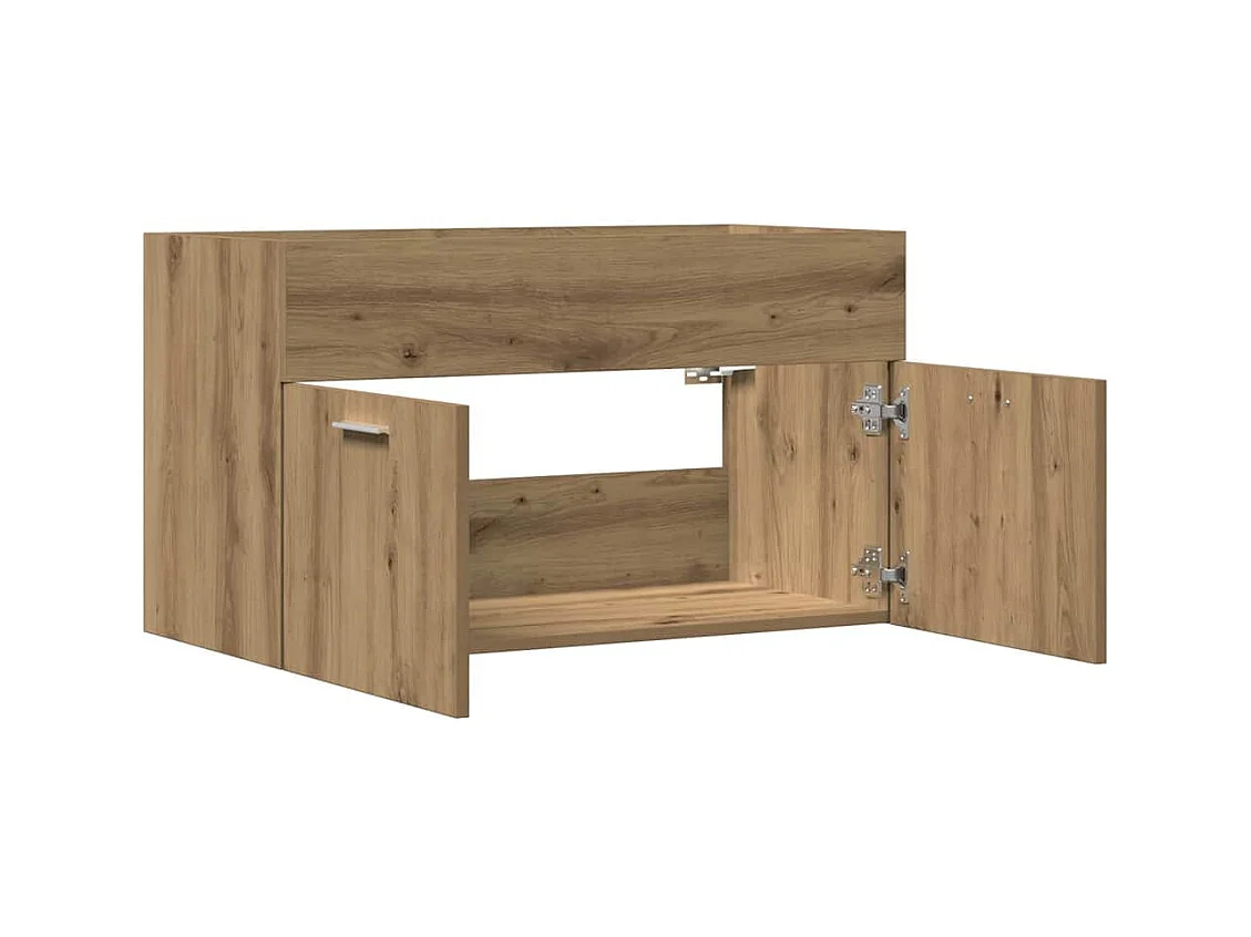 Badkamer wastafelkast handgemaakt eikenhout