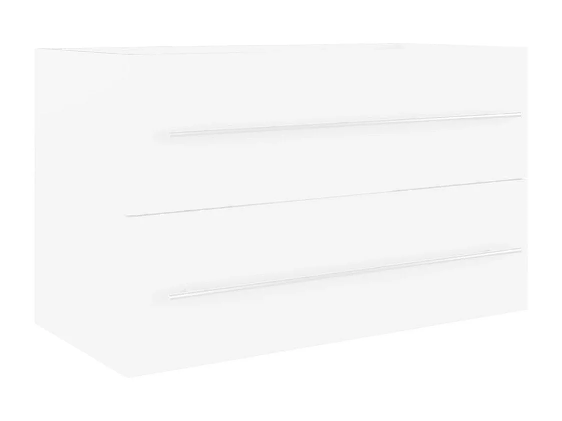 Mueble para lavabo blanco de 80 x 38,5 x 48 cm de madera de ingeniería