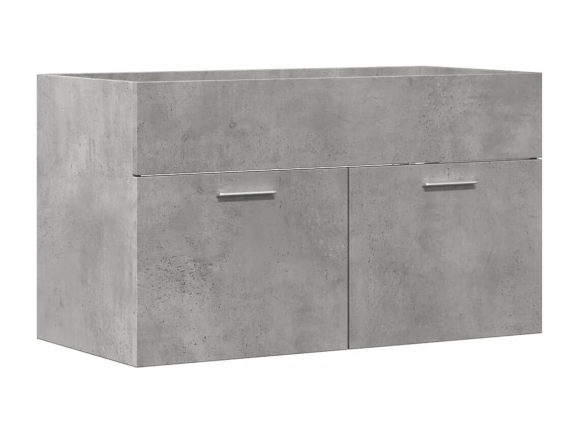 Armoire de lavabo de salle de bain gris béton bois d'ingénierie