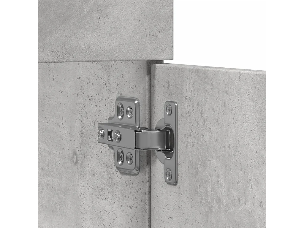 Armoire de lavabo de salle de bain gris béton bois d'ingénierie