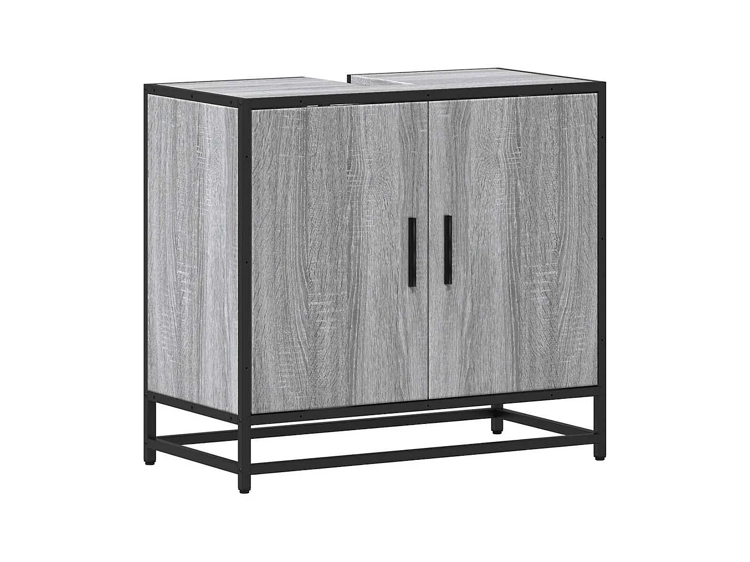 Armoire de lavabo de salle de bain sonoma gris 65x33x60 cm