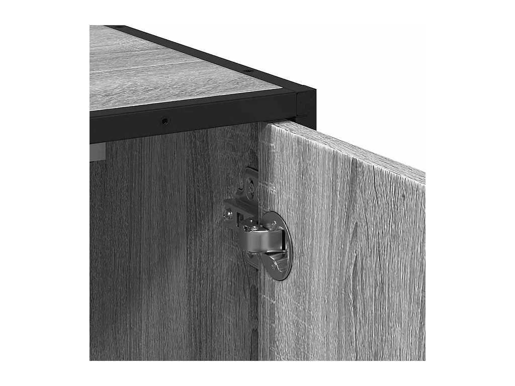 Armoire de lavabo de salle de bain sonoma gris 65x33x60 cm