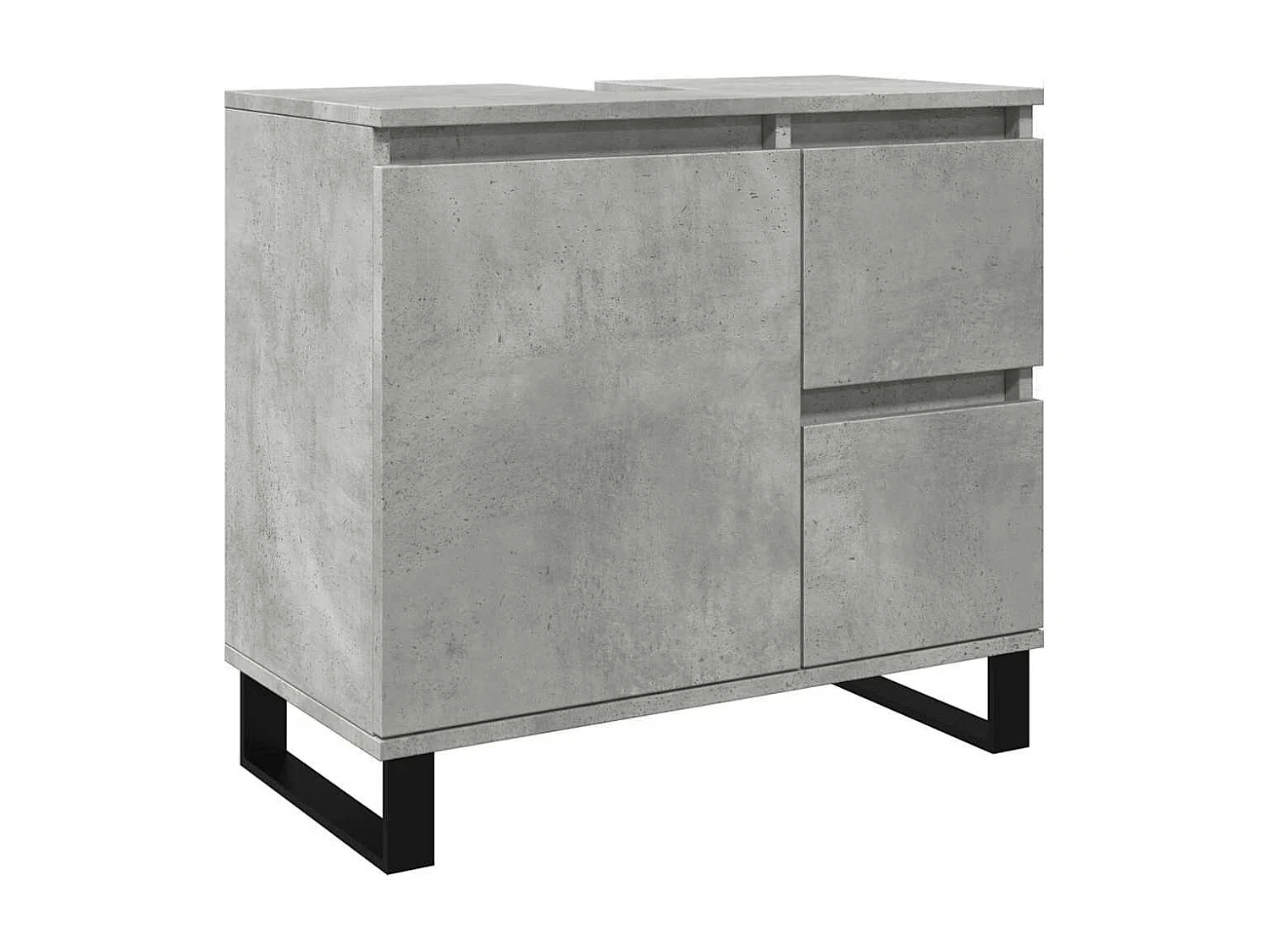 Betongrijs badkamer wastafelmeubel 65x33x60 cm