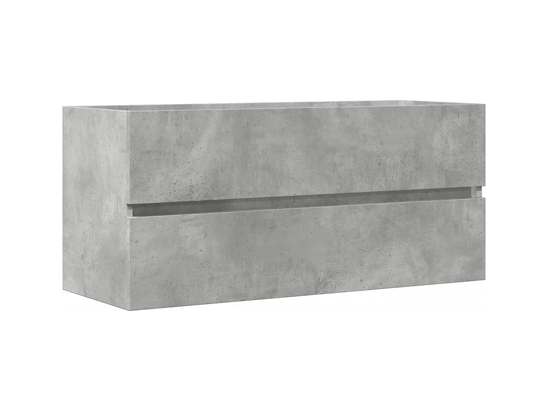 Mueble para lavabo de hormigón gris 100x38,5x45 cm aglomerado