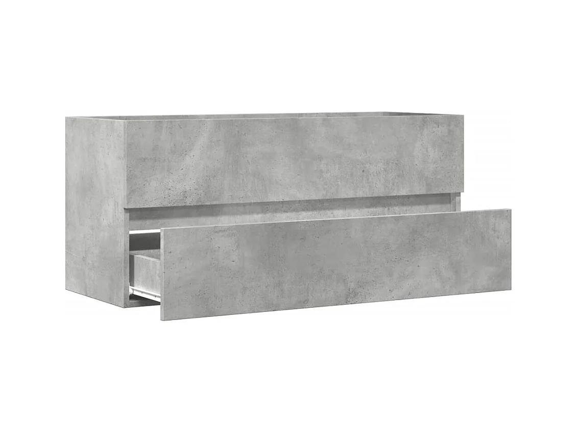 Mueble para lavabo de hormigón gris 100x38,5x45 cm aglomerado