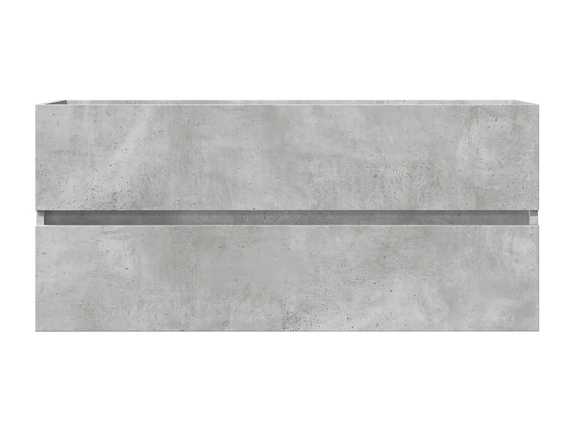 Mueble para lavabo de hormigón gris 100x38,5x45 cm aglomerado