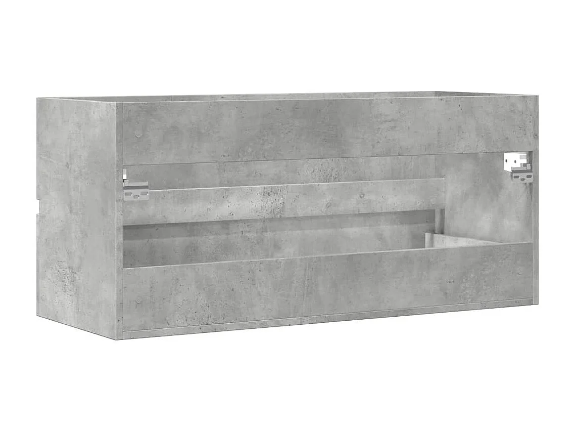 Mueble para lavabo de hormigón gris 100x38,5x45 cm aglomerado