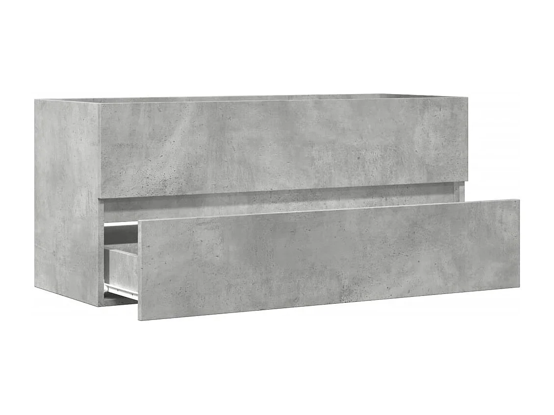 Mueble para lavabo de hormigón gris 100x38,5x45 cm aglomerado
