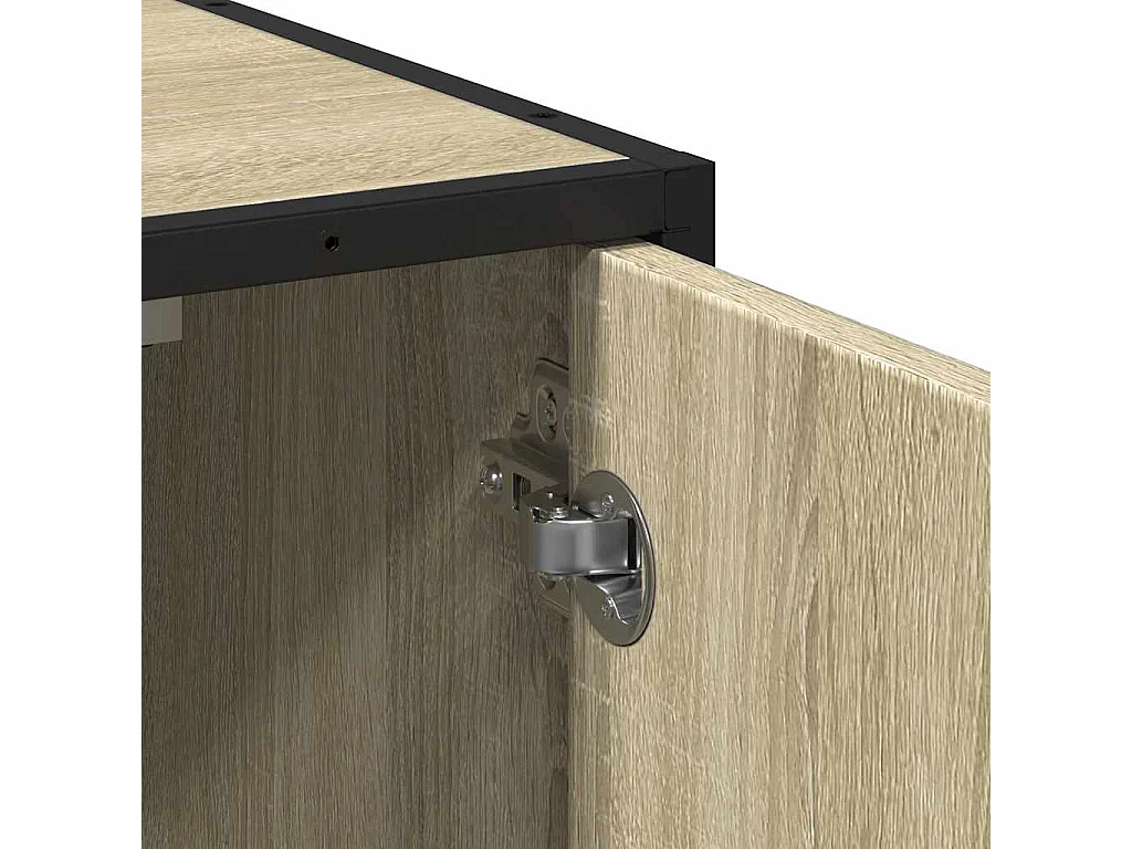 Armoire lavabo de salle de bain chêne sonoma bois d'ingénierie