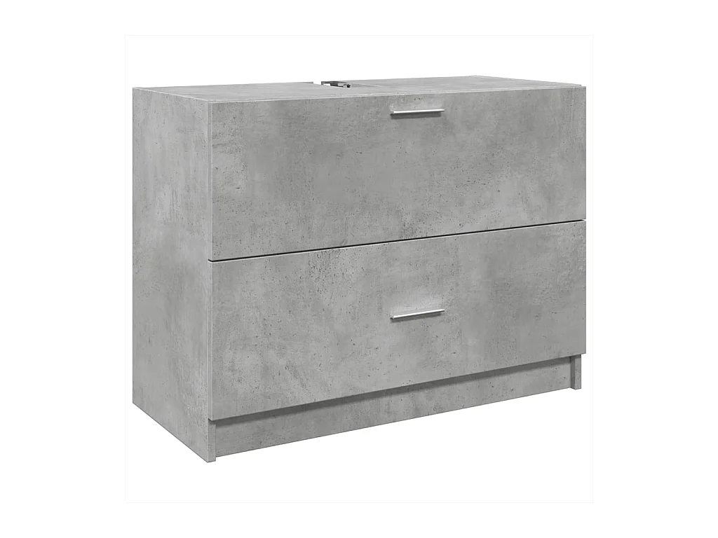 Mobile lavabo grigio cemento 78x37x59 cm in legno ingegnerizzato