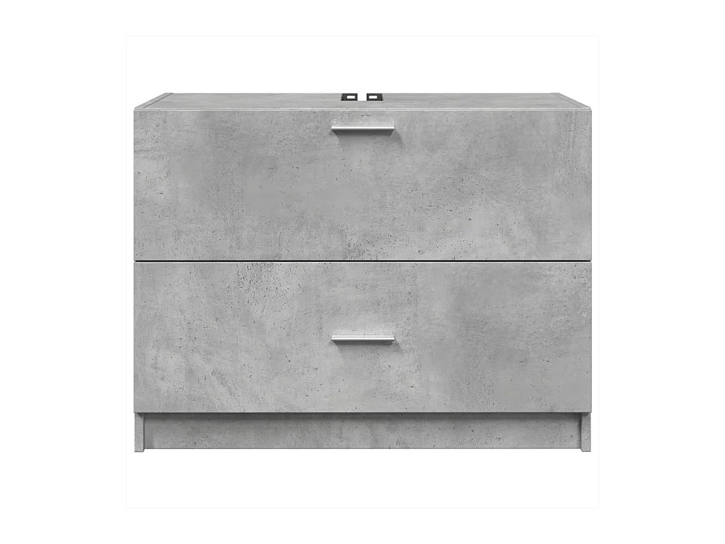Mobile lavabo grigio cemento 78x37x59 cm in legno ingegnerizzato
