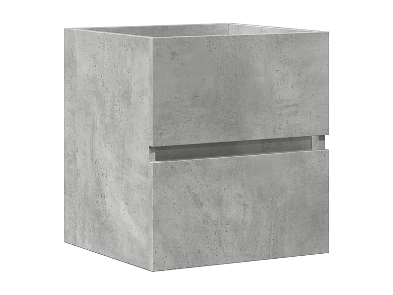 Betongrijze spoelbakkast 41x38,5x45 cm bewerkt hout