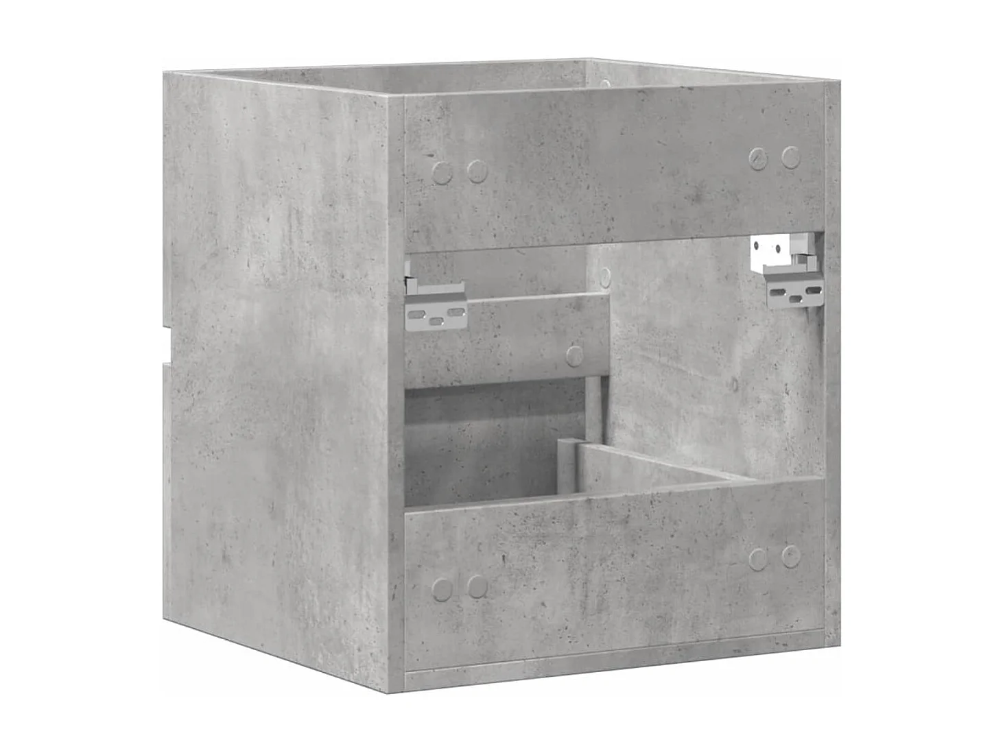 Betongrijze spoelbakkast 41x38,5x45 cm bewerkt hout