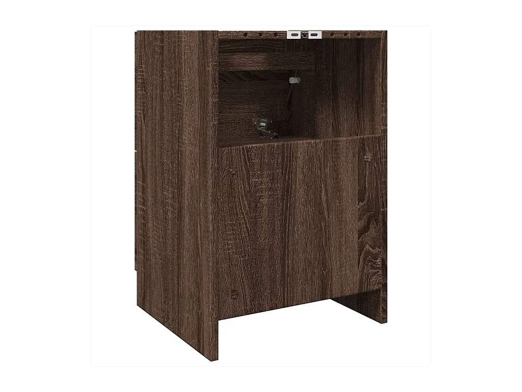 Bruine eikenhouten spoelbakkast 40x37x59 cm bewerkt hout