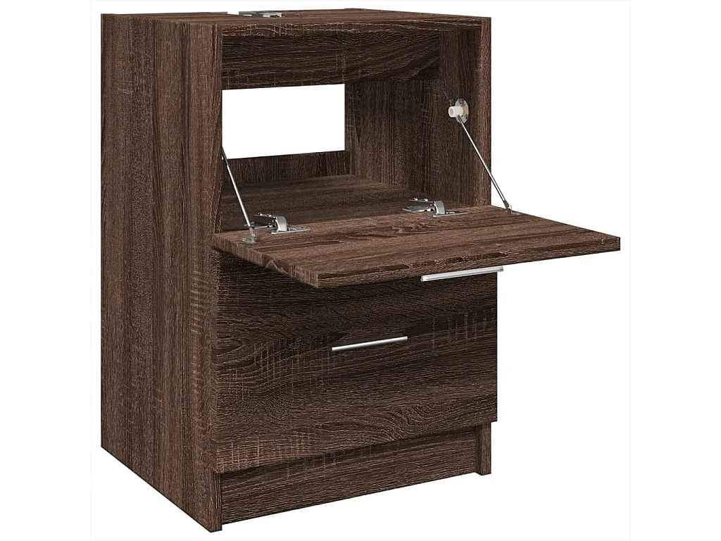 Mueble lavabo roble marrón 40x37x59 cm madera de ingeniería