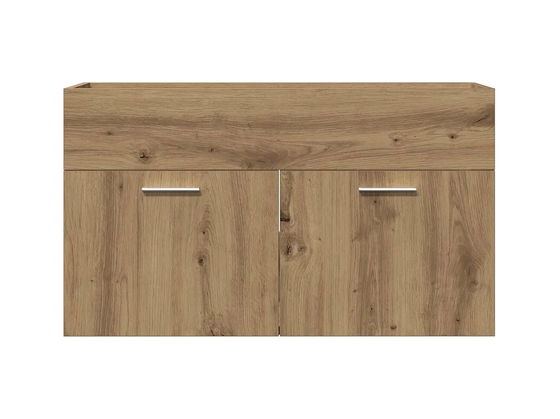 Badkamer wastafelkast handgemaakt eikenhout