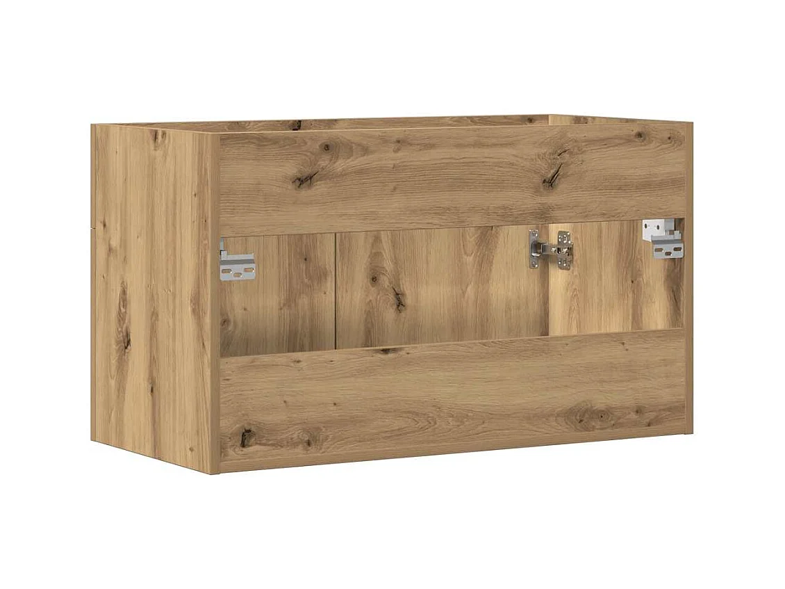 Badkamer wastafelkast handgemaakt eikenhout