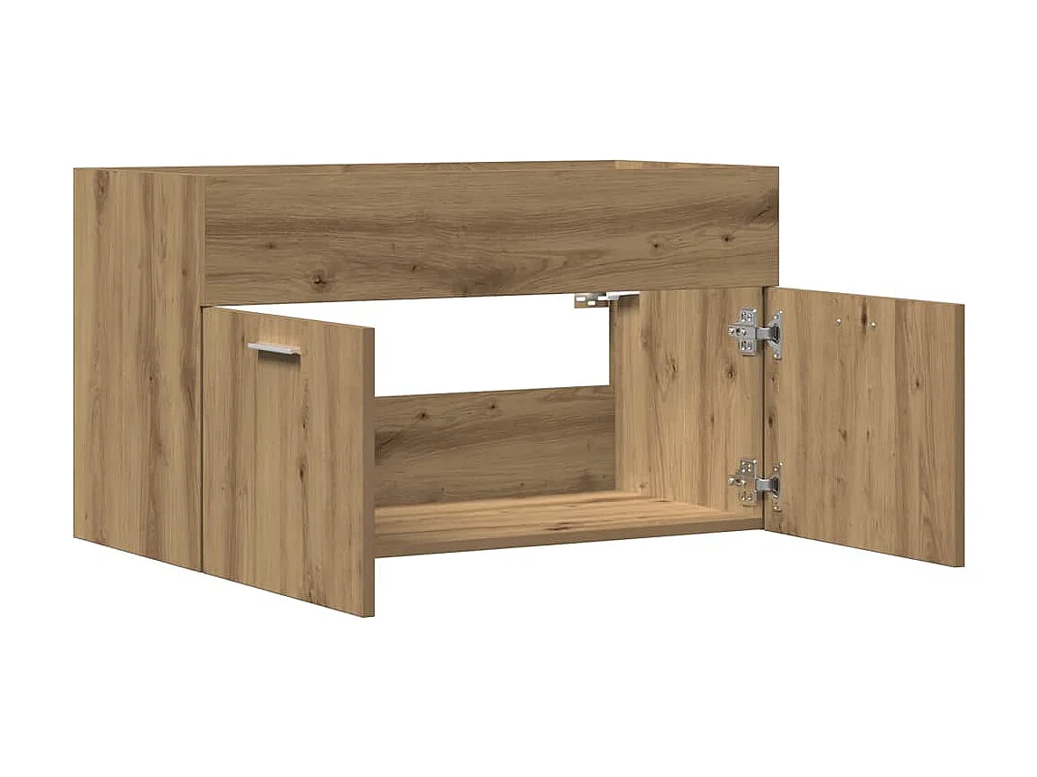 Badkamer wastafelkast handgemaakt eikenhout