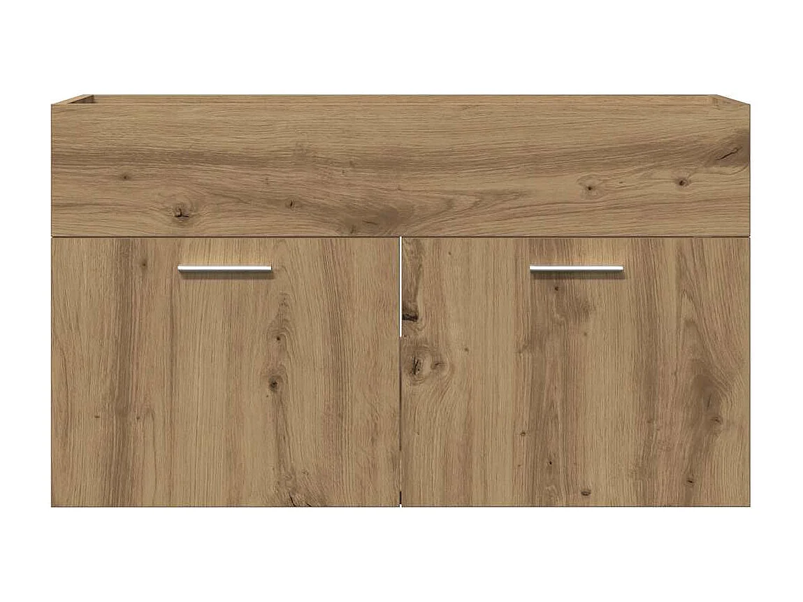 Badkamer wastafelkast handgemaakt eikenhout