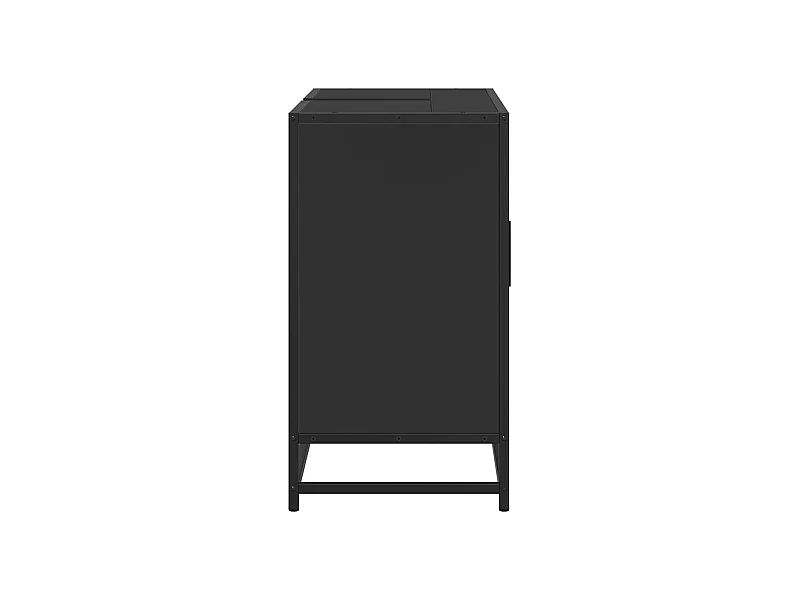 Mueble de baño negro con lavabo de 80x33x60cm de madera de ingeniería