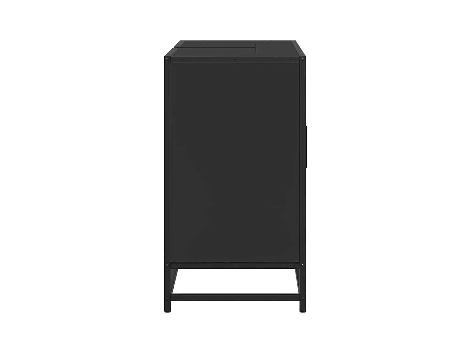 Armoire lavabo de salle de bain noir 80x33x60cm bois ingénierie