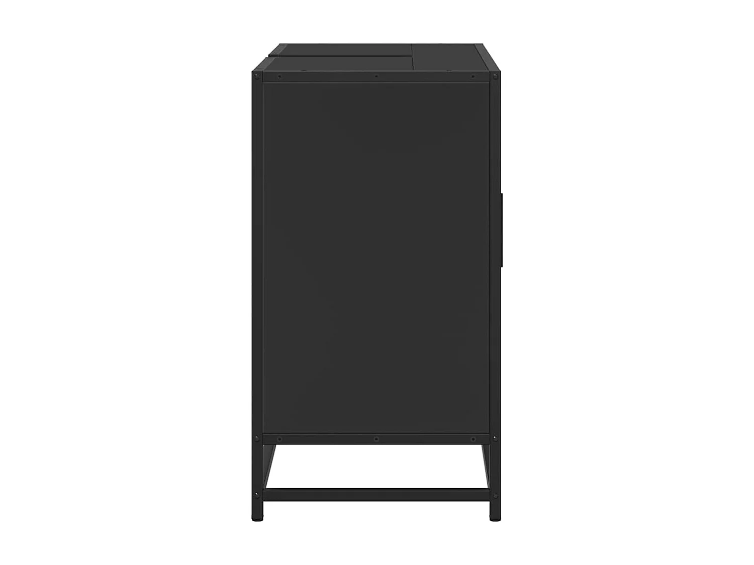 Armoire lavabo de salle de bain noir 80x33x60cm bois ingénierie