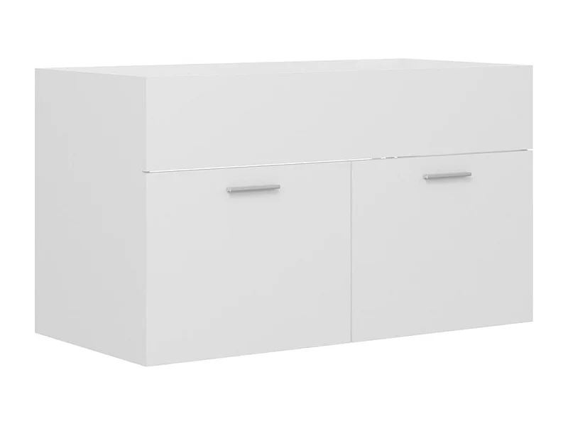 Witte spoelbakkast 80x38,5x46 cm bewerkt hout