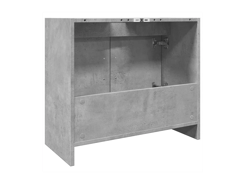 Betongrijze wastafelkast 63x29x55 cm bewerkt hout