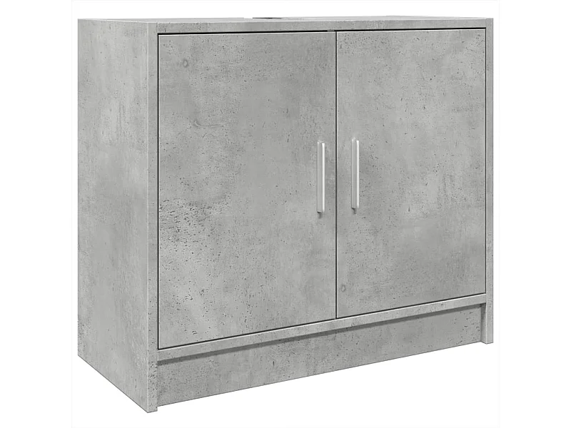 Mueble lavabo gris hormigón 63x29x55 cm madera de ingeniería