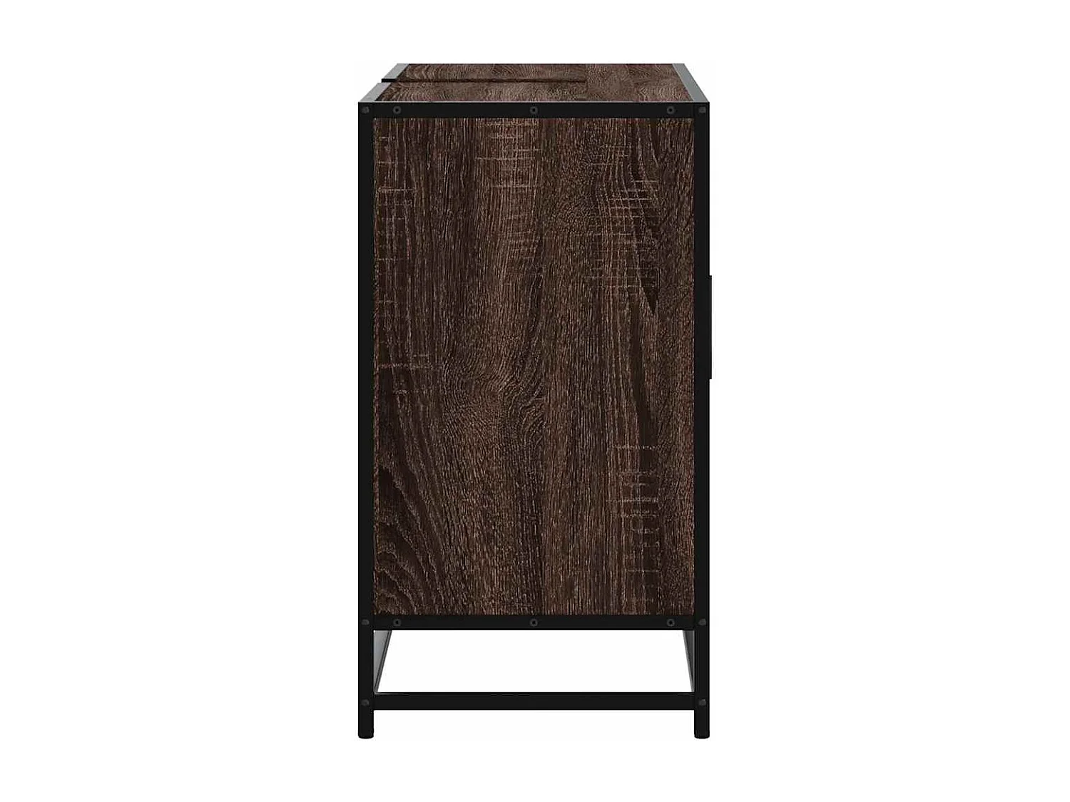 Mueble de lavabo de baño de madera de ingeniería de roble marrón