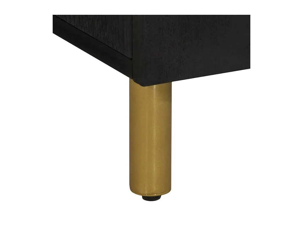 Zwarte wastafelkast van bewerkt hout