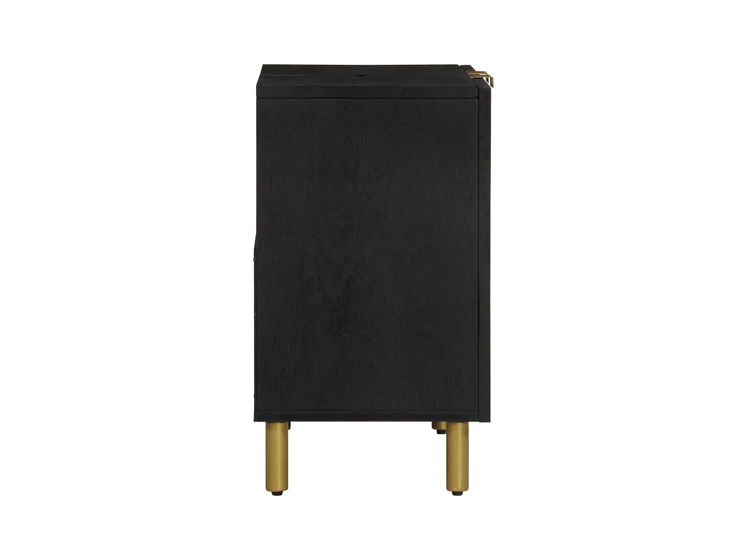 Mueble de lavabo de baño de madera de ingeniería negra