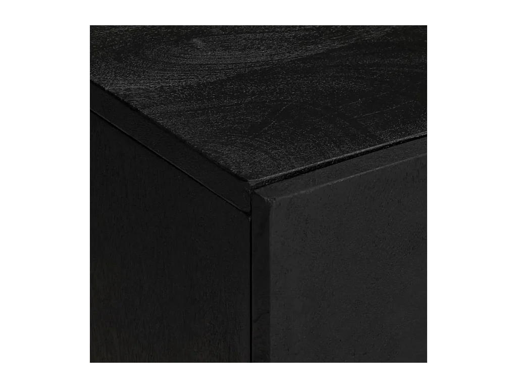 Mueble de lavabo de baño de madera de ingeniería negra