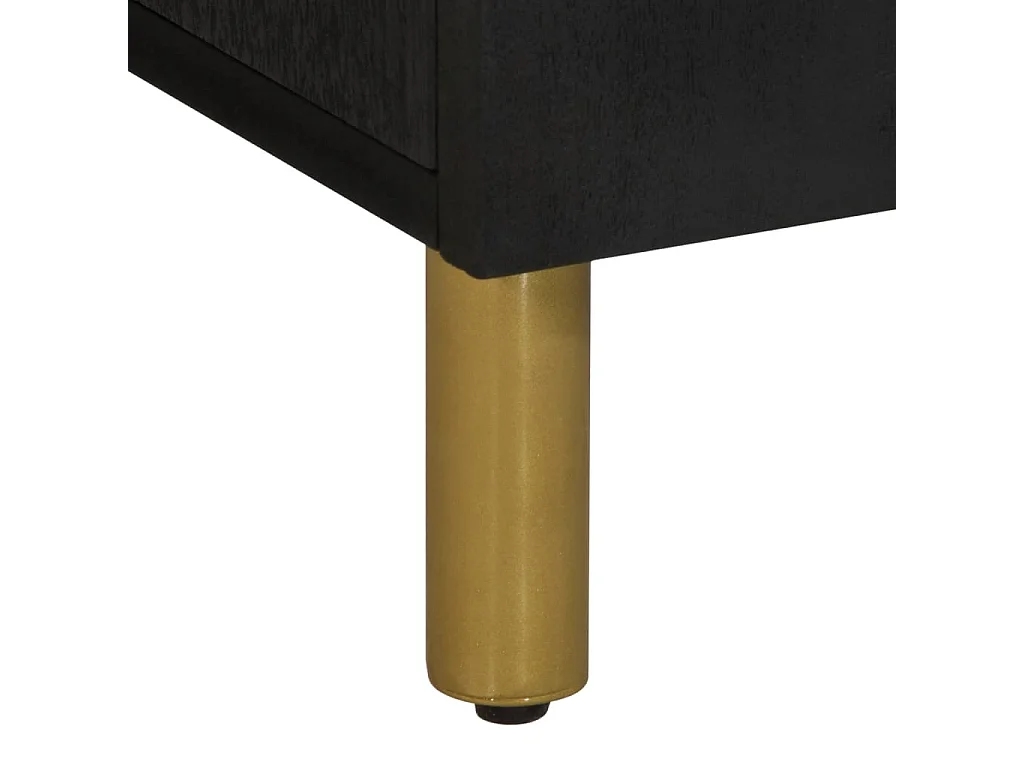 Mueble de lavabo de baño de madera de ingeniería negra