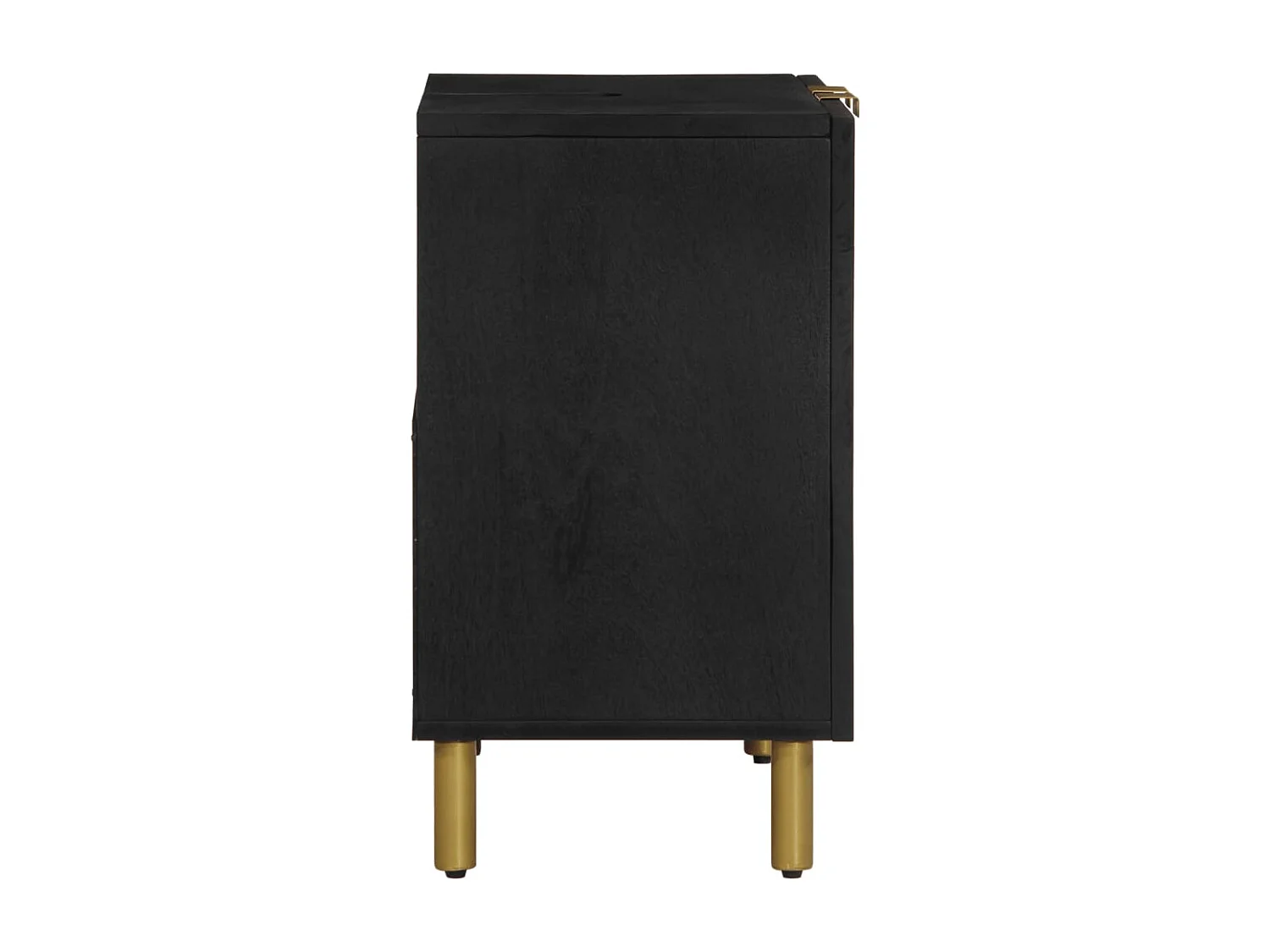 Mobiletto per lavabo da bagno in legno ingegnerizzato nero