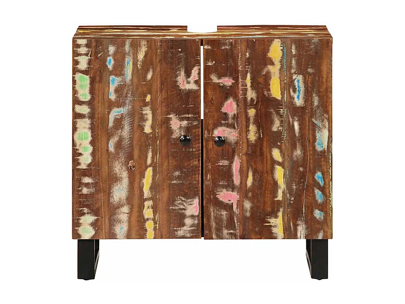 Waschbeckenunterschrank 62x33x58 cm Altholz und Holzwerkstoff