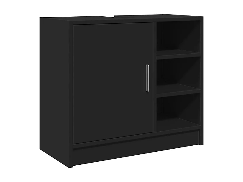 Zwarte wastafelkast 63x29x55 cm bewerkt hout