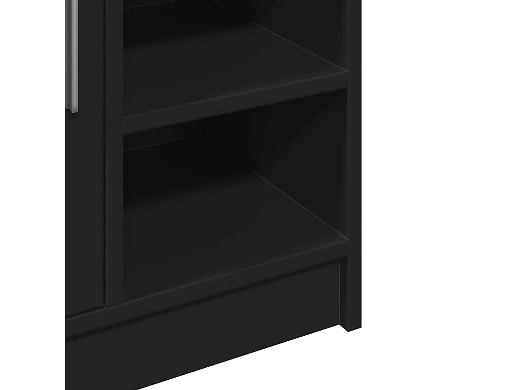 Zwarte wastafelkast 63x29x55 cm bewerkt hout