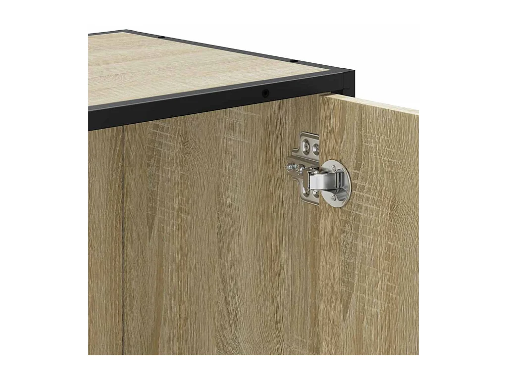 Armoire lavabo de salle de bain chêne sonoma bois d'ingénierie