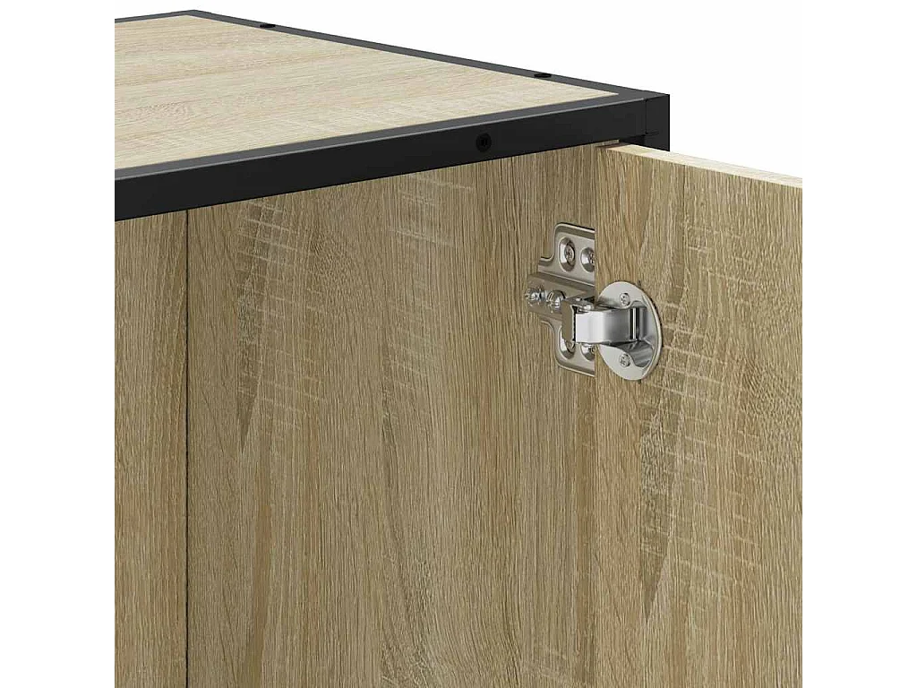 Armoire lavabo de salle de bain chêne sonoma bois d'ingénierie
