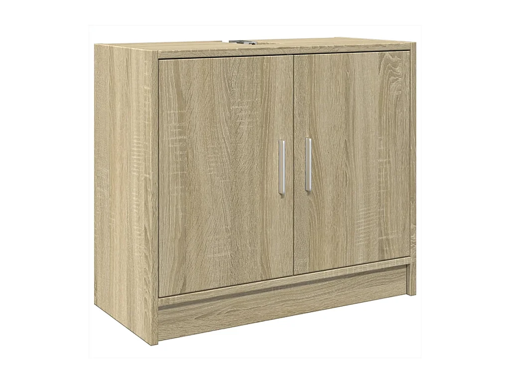 Mueble lavabo roble Sonoma 63x29x55 cm madera de ingeniería